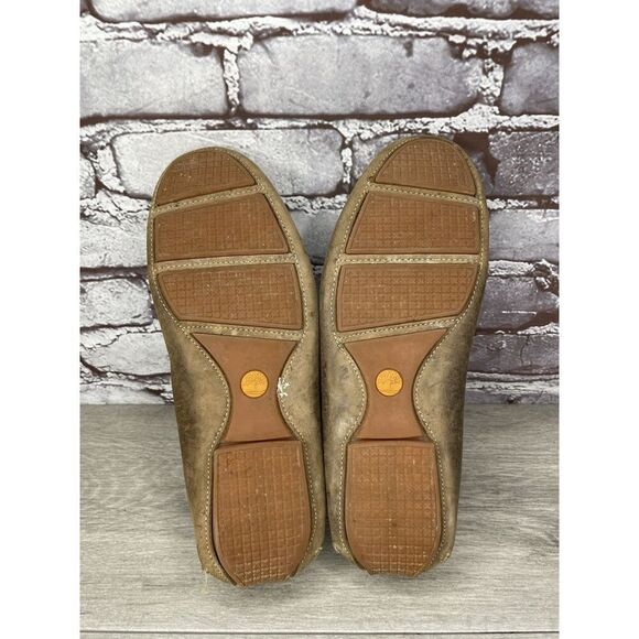 Timberland Brown Nubuck Leather Moc Slip On Loafers Driving Shoes Men Sz 8.5M US - Picture 9 of 16